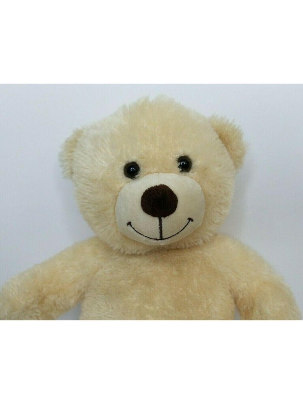 Build A Bear Teddy Bear Plush Cream Smiling 2010 15" Stuffed Animal Toy BAB Work